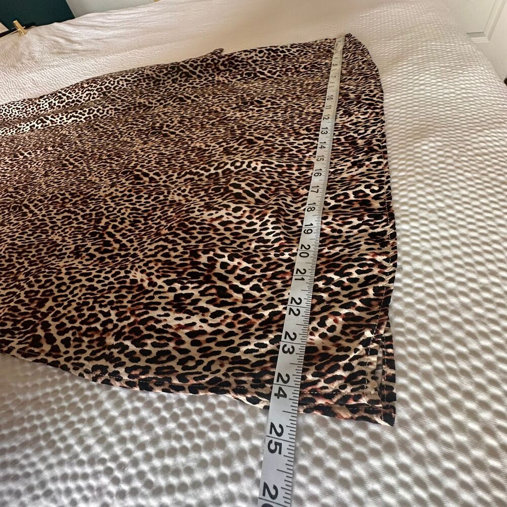 Emma & Michele Women’s Leopard Print Maxi Button Front Belted Dress Size M - Picture 10 of 13
